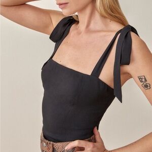 reformation elora top - tie straps